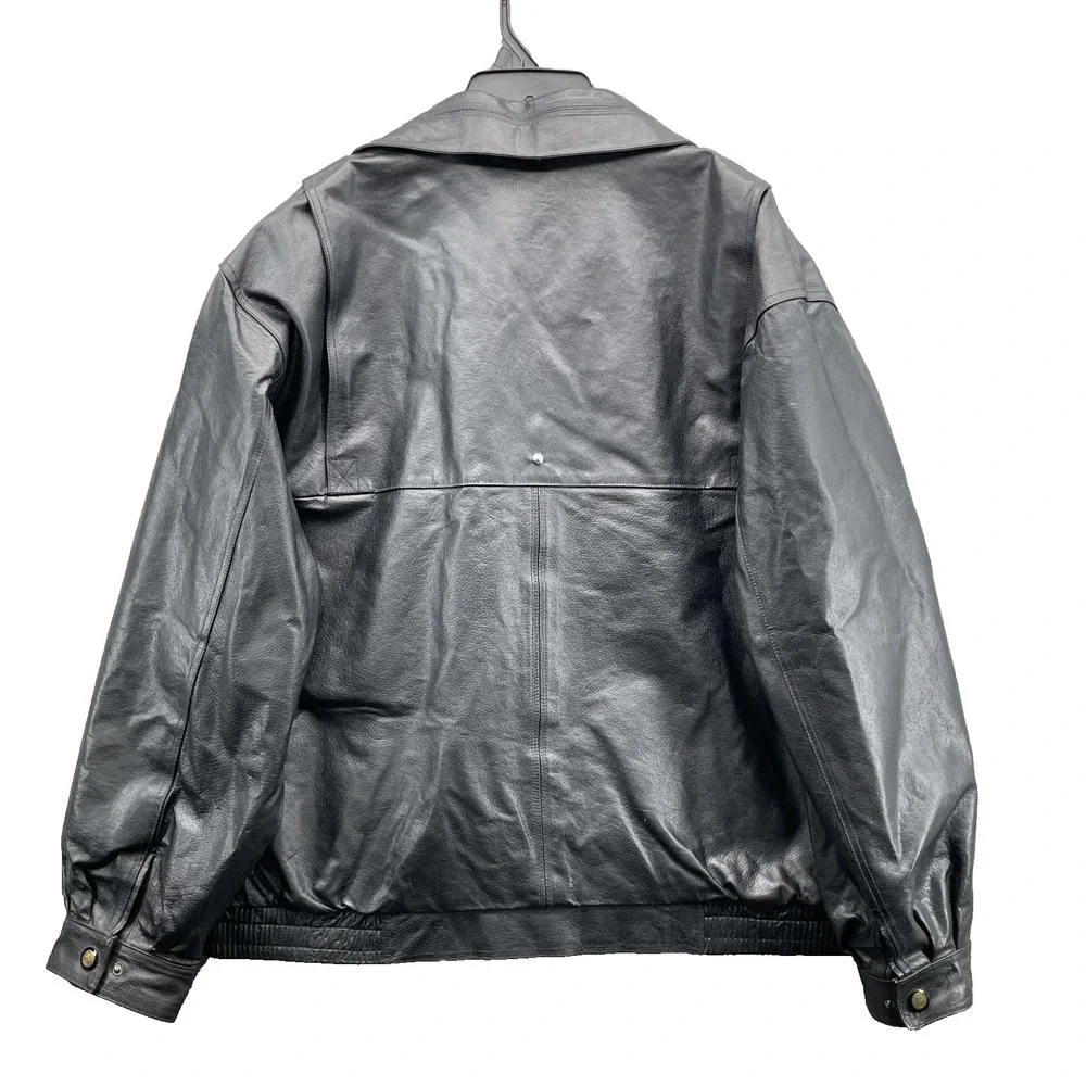 Italian Dondolore Navarre Leather‎ Jacket Men's 2X Motorcycle 90's Grunge Biker